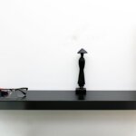 console d'entrée moderne et design console suspendue murale noire