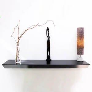 console d'entrée moderne et design console suspendue murale noire