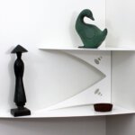 étagère d'angle moderne salon étagère de coin design en métal étagère rangement originale