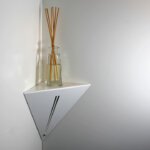 étagère d'angle design étagère de coin murale blanche