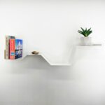 Etagère pour chambre et salon étagère murale moderne blanche en métal