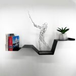 étagère murale salon étagère décorative en métal étagère noire design