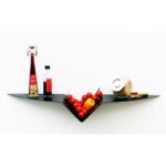 étagère murale moderne cuisine étagère originale métal étagère design noire 60 cm