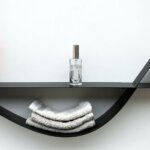 Etagère murale moderne et originale salon étagère noire salle de bain