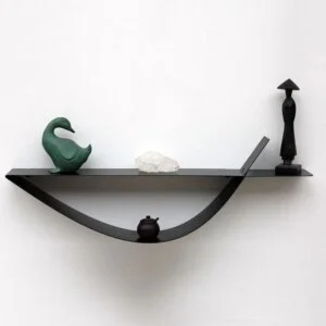 Etagère murale moderne et originale salon étagère noire métal
