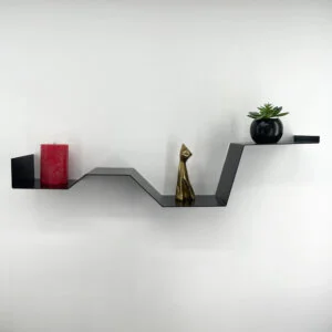 étagère murale design originale et moderne noire en métal étagère design salon