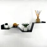 étagère salon ou chambre en métal noir étagère murale design et décorative