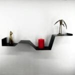 étagère murale chambre ou salon étagère design noire en métal