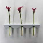Soliflore design et décoratif vase mural moderne étagère blanche