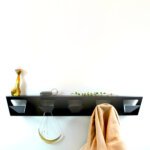 patère murale moderne noire porte manteau entrée design en métal