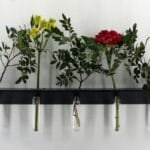 Soliflore design et décoratif vase mural moderne étagère noire