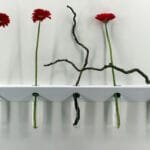 Soliflore design et décoratif vase mural moderne étagère blanche