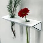 Soliflore design et décoratif vase mural moderne étagère blanche