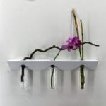 Soliflore design et décoratif vase mural moderne étagère blanche