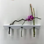 Soliflore design et décoratif vase mural moderne étagère blanche