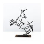 statue d'intérieur contemporaine statuette cheval en bronze