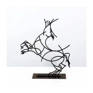 statue d'intérieur contemporaine statuette cheval en bronze