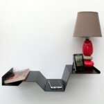 Tables de chevet murales design noires table de nuit suspendues modernes et originales pour chambre