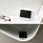 table de nuit suspendue design table de chevet murale moderne blanche