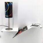 table de chevet murale chambre table de nuit moderne noire