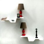 Tables de chevet murales blanches table de nuit suspendues modernes et originales pour chambre