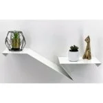 table de nuit murale chambre moderne blanche chevet design suspendu