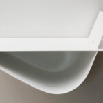 table de chevet suspendue blanche chambre table de nuit murale suspendue moderne et design