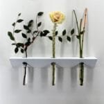 Soliflore design et décoratif vase mural moderne étagère blanche