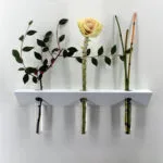 Soliflore design et décoratif vase mural moderne étagère blanche