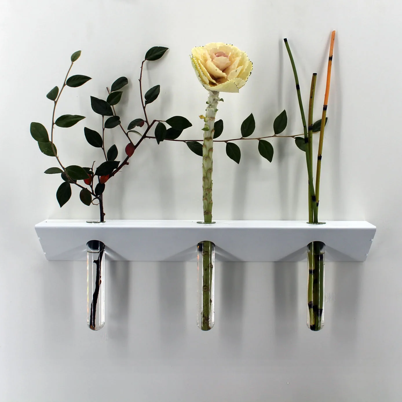 Soliflore design et décoratif vase mural moderne étagère blanche
