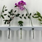 soliflore original vase mural moderne vase soliflore en métal et verre