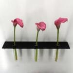 Soliflore design et décoratif vase mural moderne étagère noire