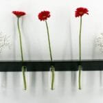 Soliflore design et décoratif vase mural moderne étagère noire