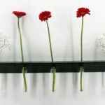 Soliflore design et décoratif vase mural moderne étagère noire