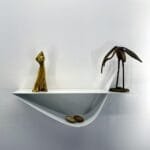 Etagère murale salon chambre étagère murale blanche 45 cm