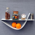 étagère murale cuisine étagère moderne en métal étagère design blanche