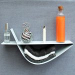 étagère murale salon étagère blanche moderne en métal étagère design