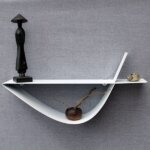 étagère murale salon étagère moderne en métal étagère design blanche