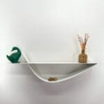 étagère murale blanche pour salon, chambre étagère design